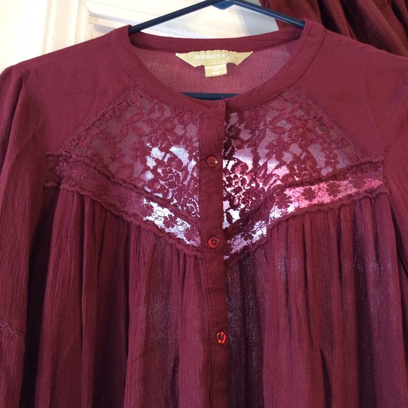 Boho Lace Yoke Top - Picture 2 of 4